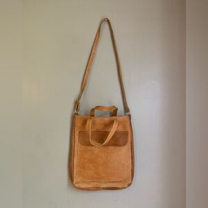 Leather crossbody tote handmade leather bag purse